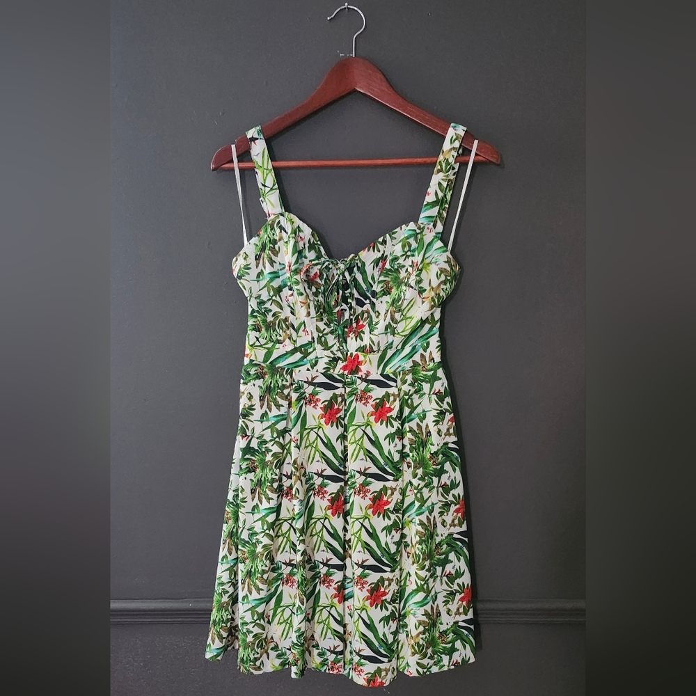 Tropical Floral Sweetheart Sundress